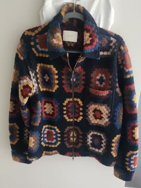Aime Leon Dore Wool-Blend Multicolor Zip Jacket – Navy Base